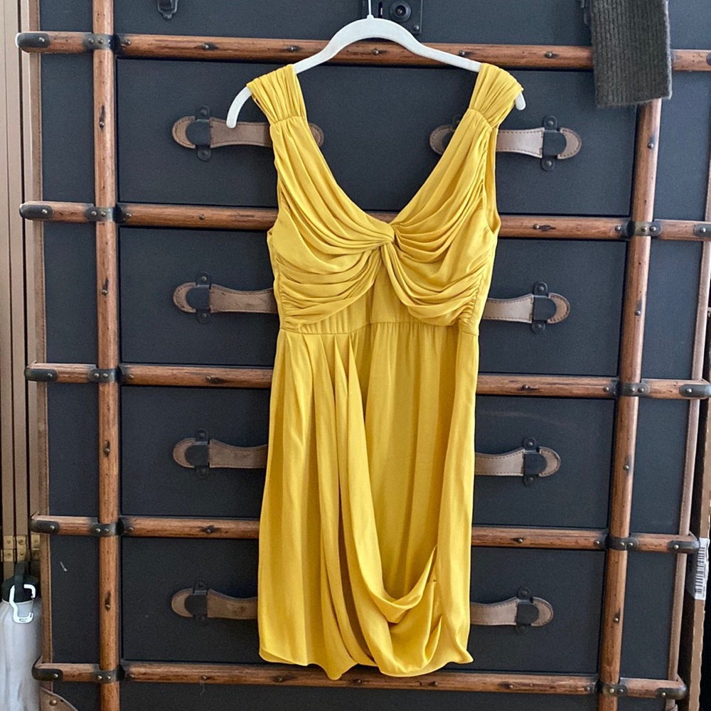 Catherine Malandrino Yellow Cocktail Dress, size 4